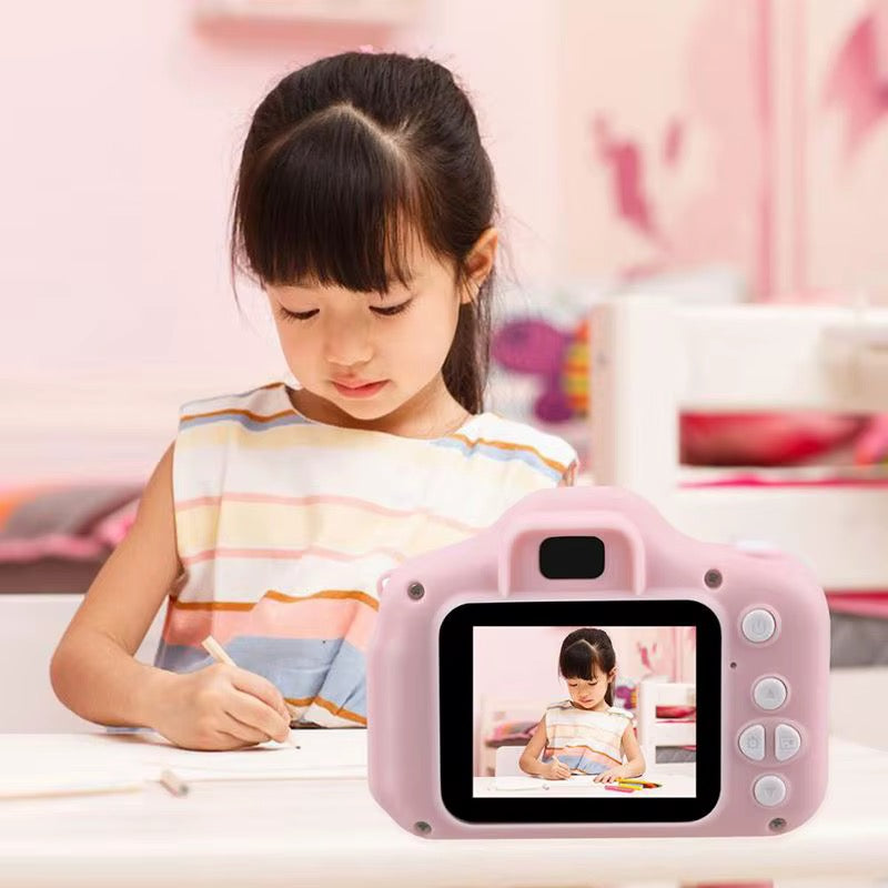 Kids Digital Camera, 13MP Photo, 1080P Video, 2-Inch Screen, Rechargeable Pink Camera for Kids