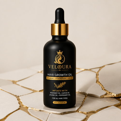 VELOURA LABS Hair Growth Oil, Nourishing & Strengthening Hair Oil for All Hair Types, 60 ml